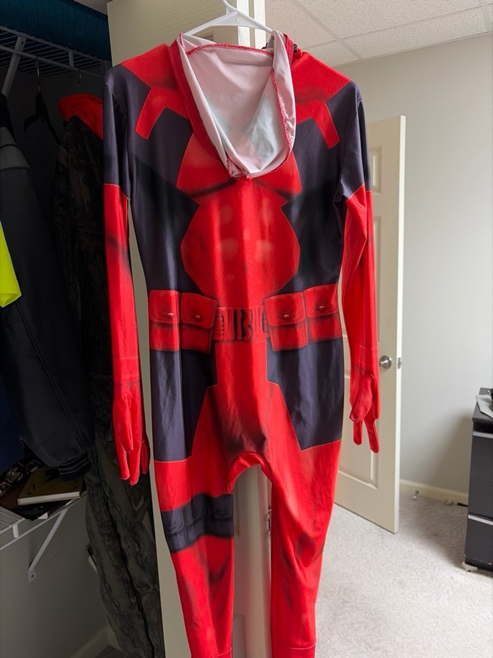 Red Superhero Jumpsuit Costume